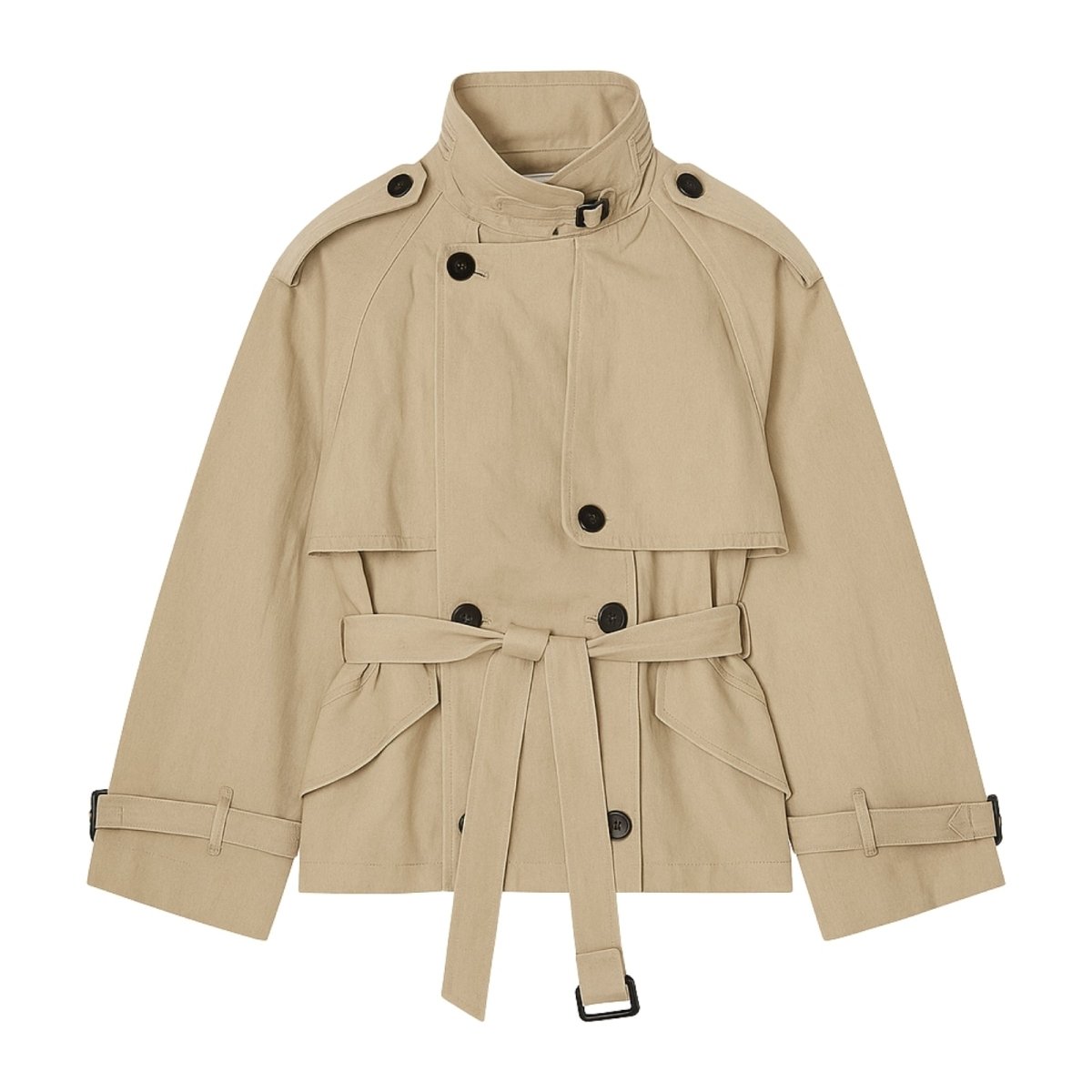 Cadee | Cropped Belted Cotton Twill Jacket