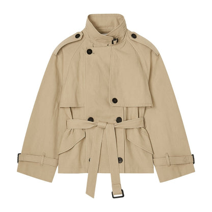 Cadee | Cropped Belted Cotton Twill Jacket