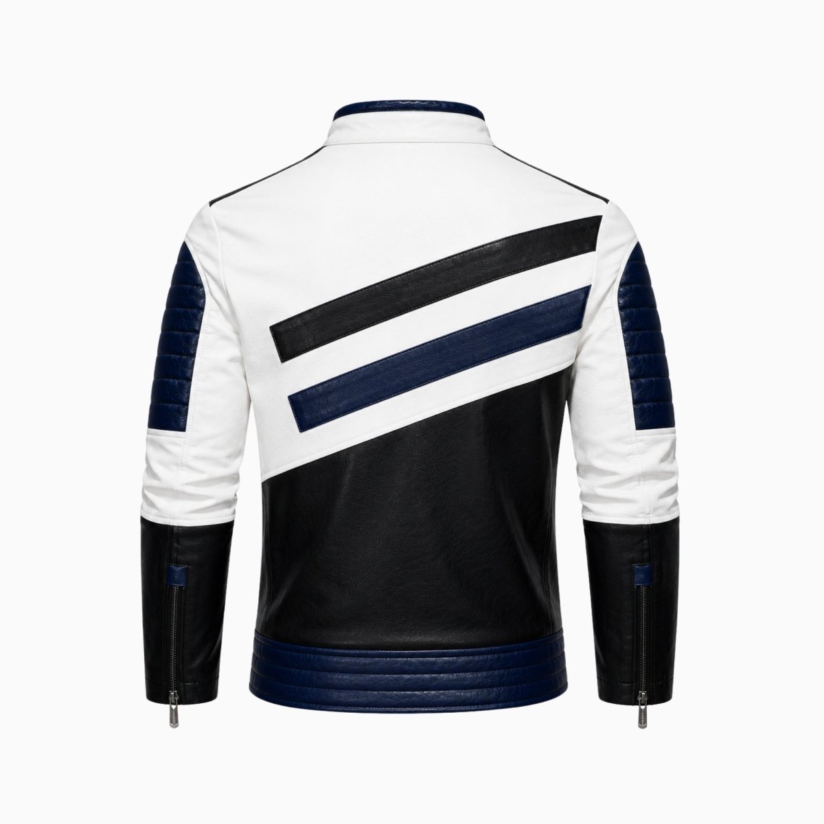 Baxter | Men's Colour Block Leather Moto Jacket