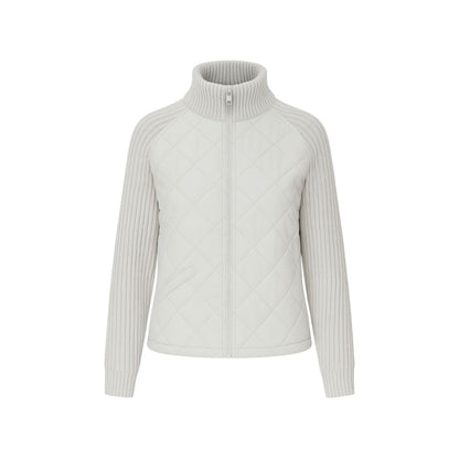 Nala | Cable-Knit Sleeve Quilted Hybrid Jacket