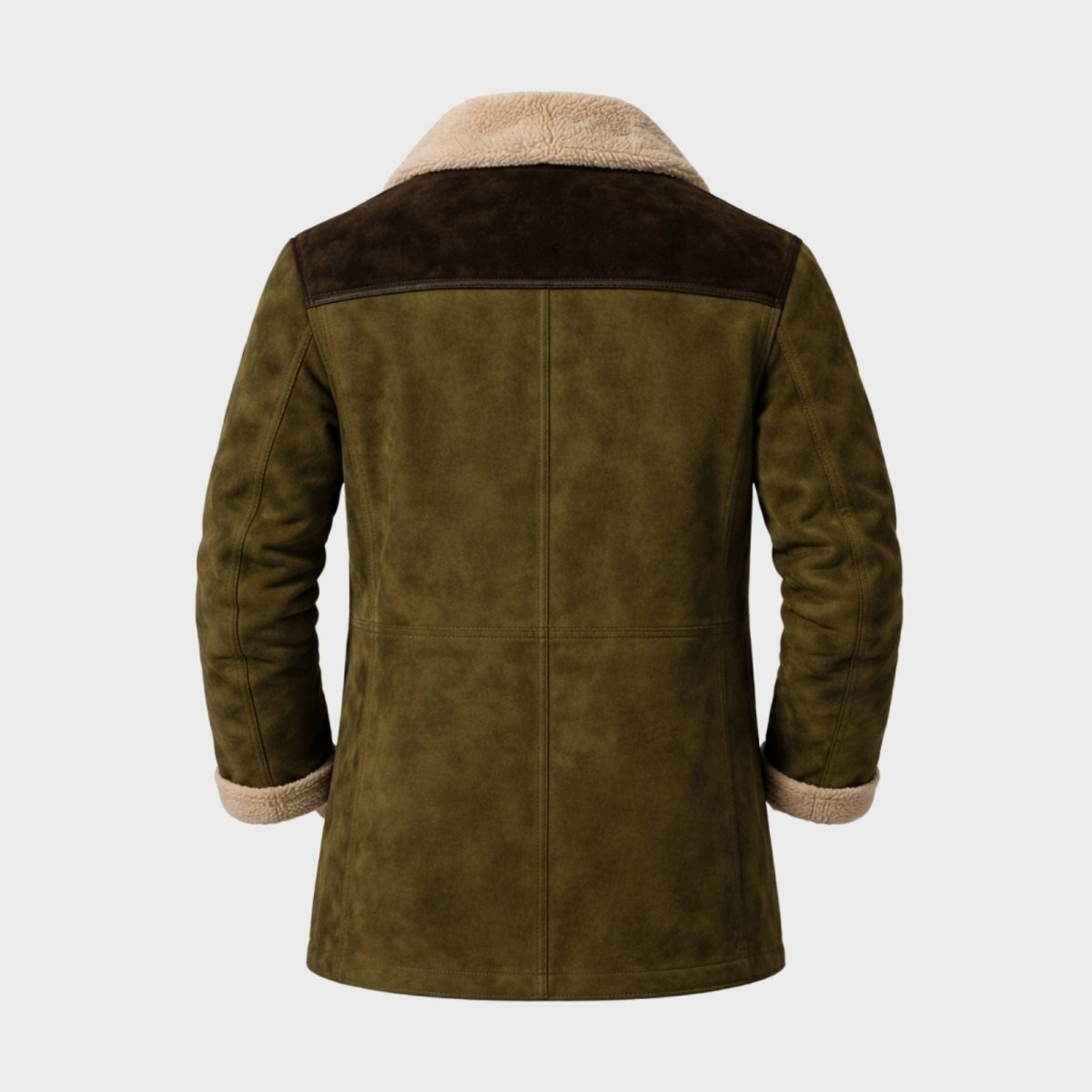 Griffin | Suede Look Shearling Lined Coat Structured Fit