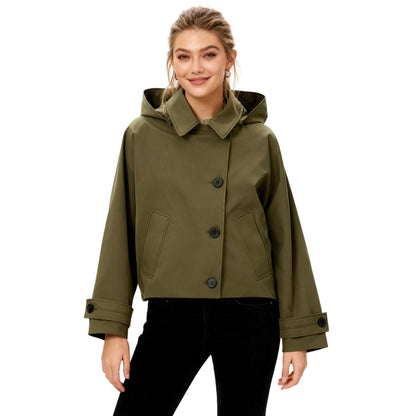 Seeley | Oversized Belted Twill Blazer Jacket