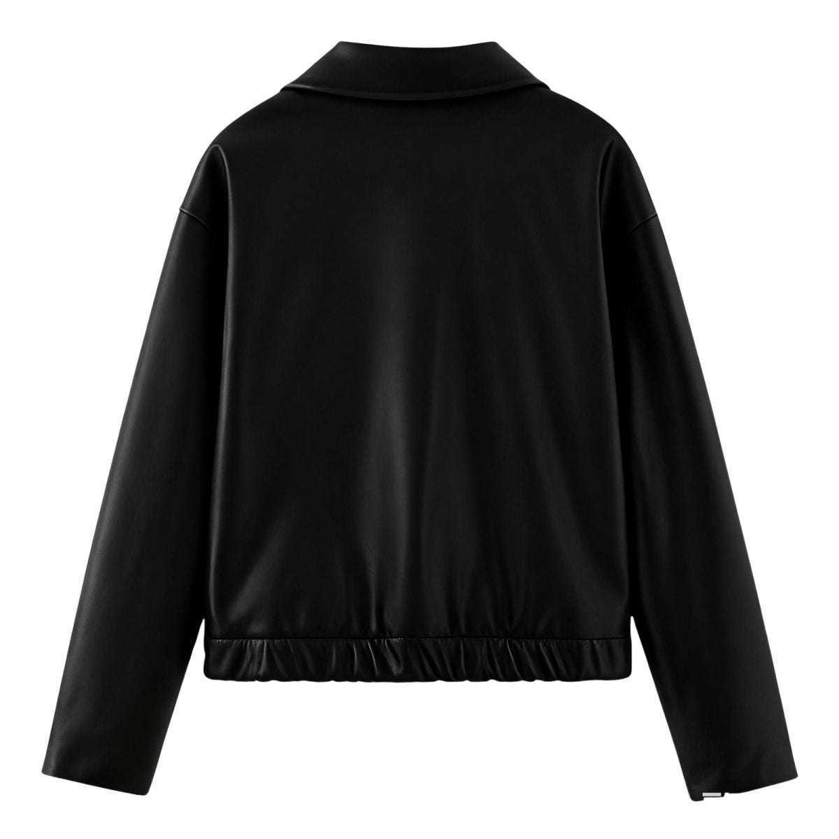 Fleur | Oversized Zip-Up Vegan Leather Biker Jacket