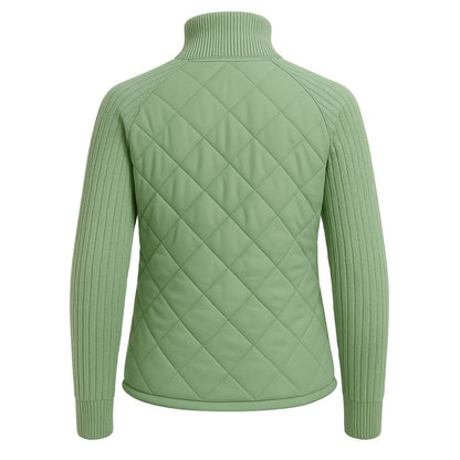 Nala | Cable-Knit Sleeve Quilted Hybrid Jacket