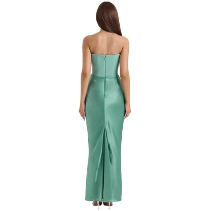 Sloane | Satin Corset Floor-Length Gown