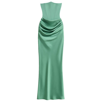 Sloane | Satin Corset Floor-Length Gown