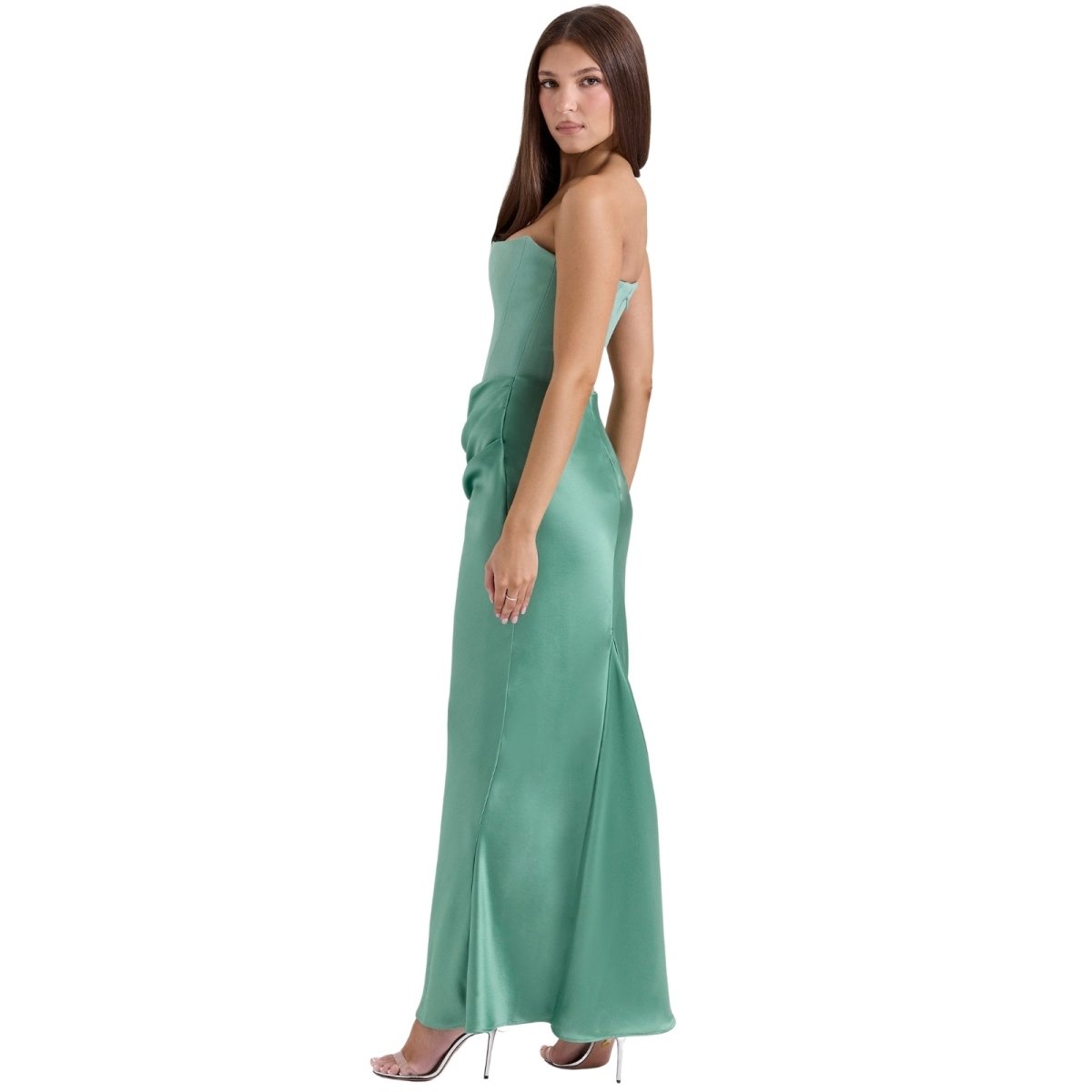 Sloane | Satin Corset Floor-Length Gown