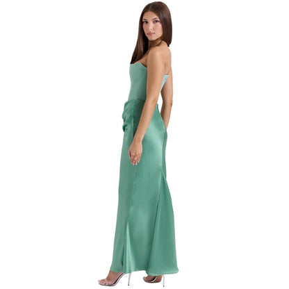 Sloane | Satin Corset Floor-Length Gown