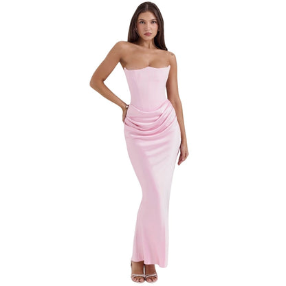 Sloane | Satin Corset Floor-Length Gown