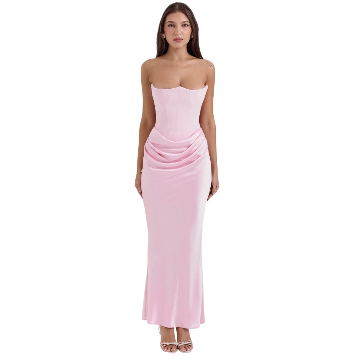 Sloane | Satin Corset Floor-Length Gown