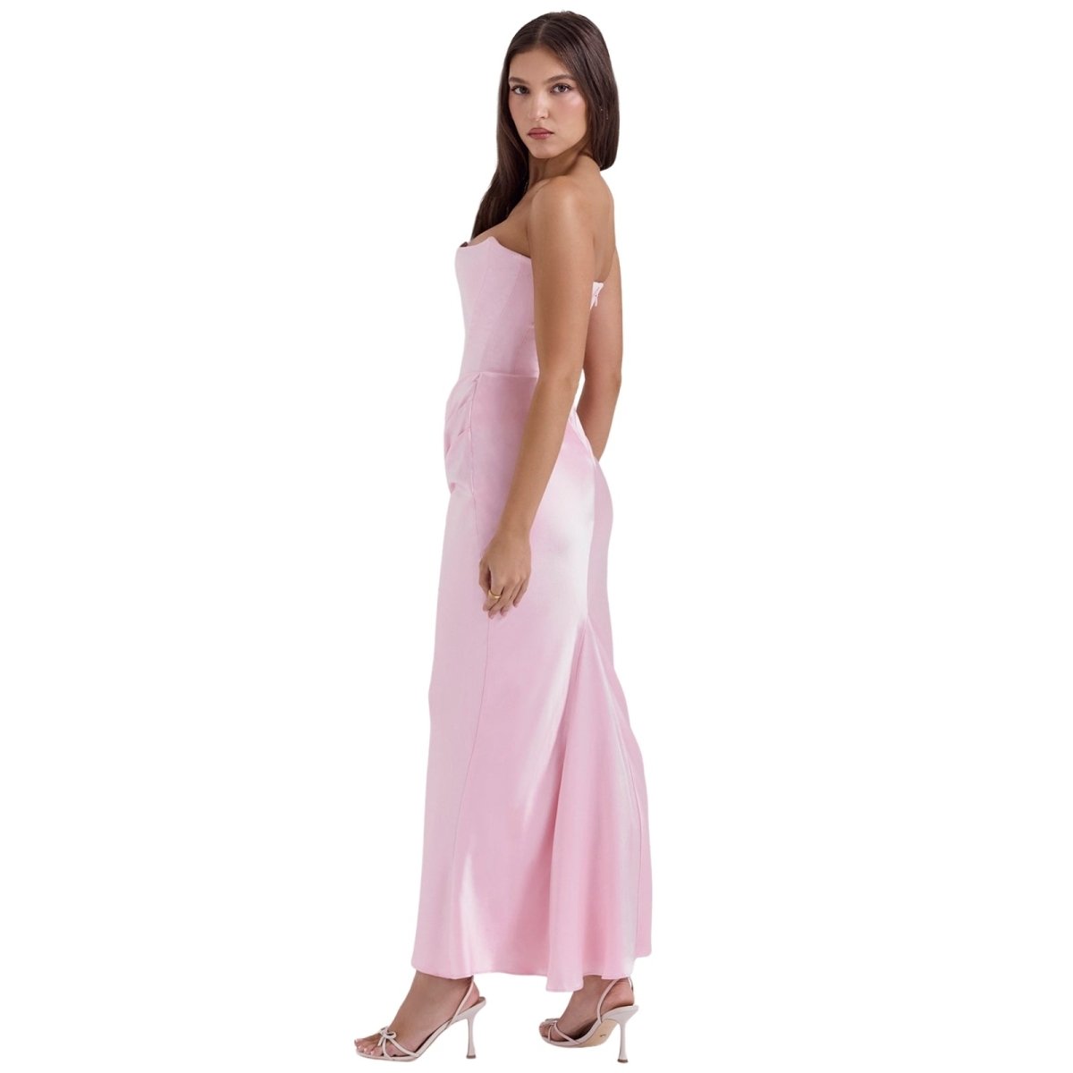 Sloane | Satin Corset Floor-Length Gown