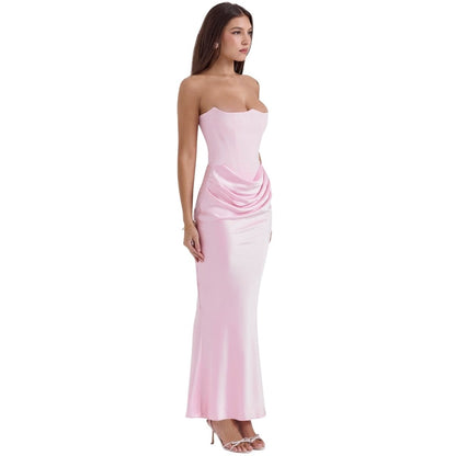 Sloane | Satin Corset Floor-Length Gown