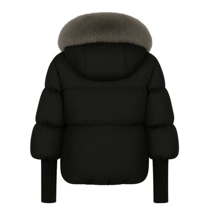 Banksia | Oversized Fox Fur Collar Down Puffer Coat
