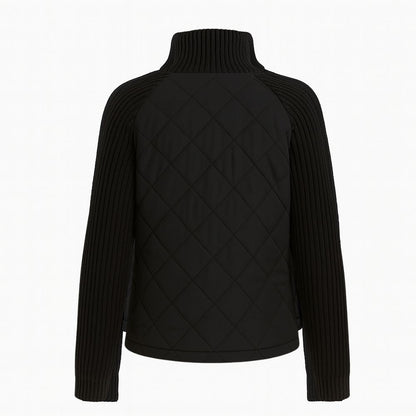 Nala | Cable-Knit Sleeve Quilted Hybrid Jacket