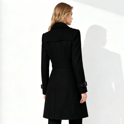Demi | Tailored Belted Structured Wool Winter Coat