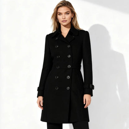 Demi | Tailored Belted Structured Wool Winter Coat