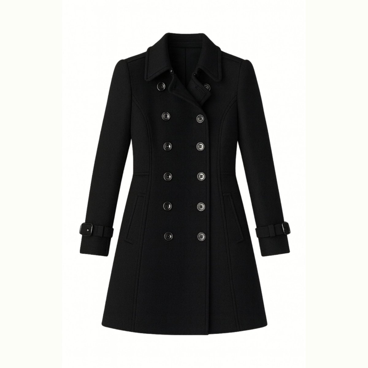 Demi | Tailored Belted Structured Wool Winter Coat