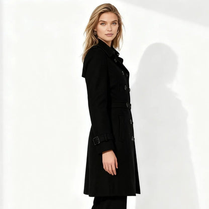 Demi | Tailored Belted Structured Wool Winter Coat