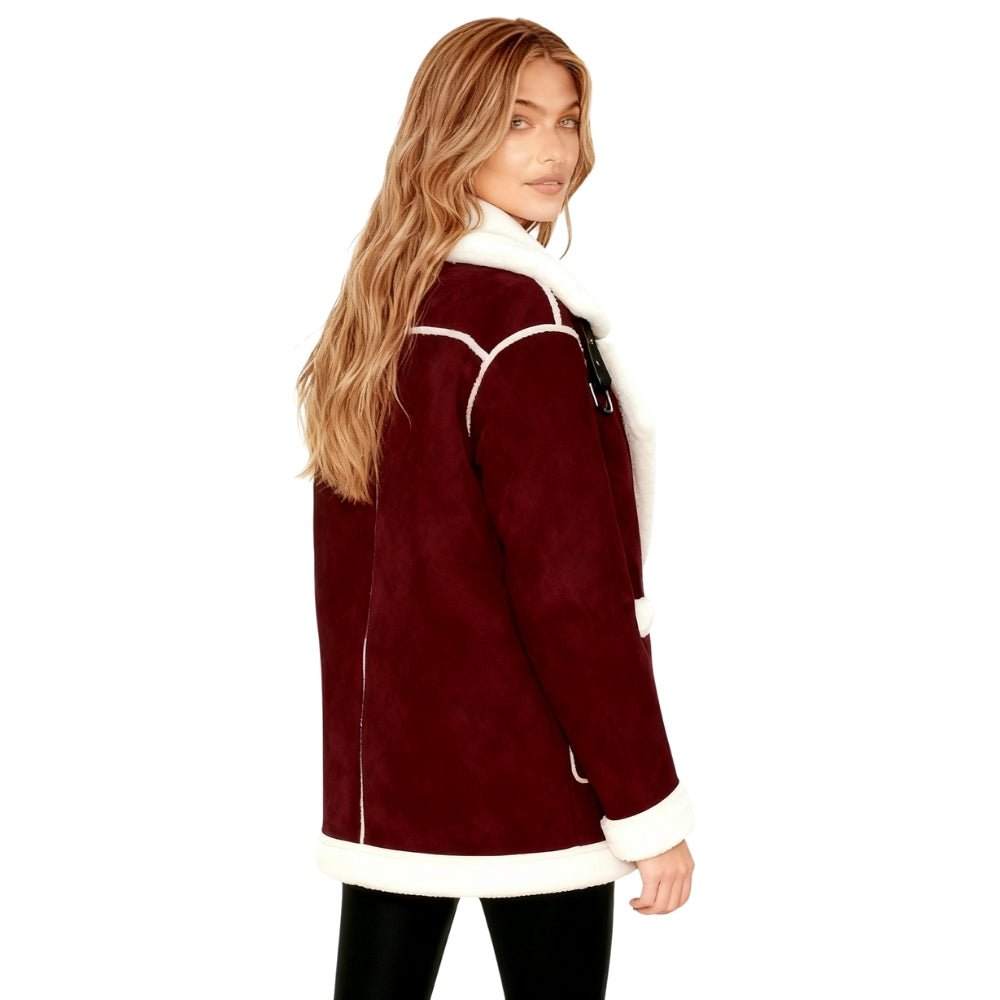 Esmeralda | Women's Shearling Style Aviator Jacket