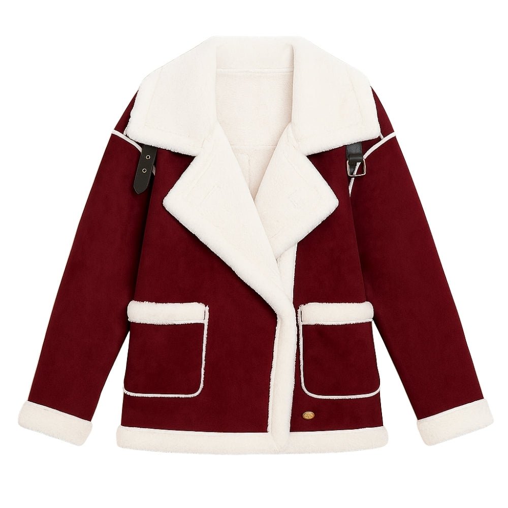 Esmeralda | Women's Shearling Style Aviator Jacket