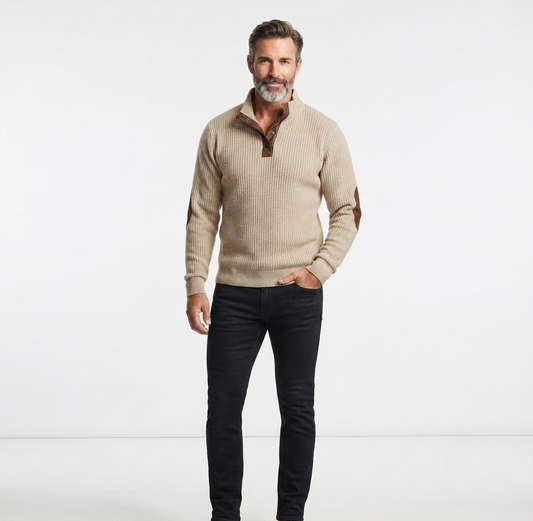 Wade | Men's Corduroy Quarter-Button Sweatshirt