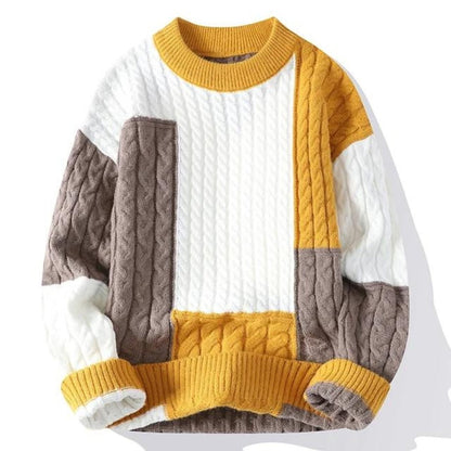 Johnathan | Men's Color Block Crew Neck Sweater