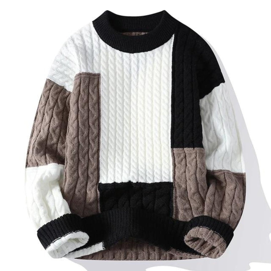 Johnathan | Men's Color Block Crew Neck Sweater