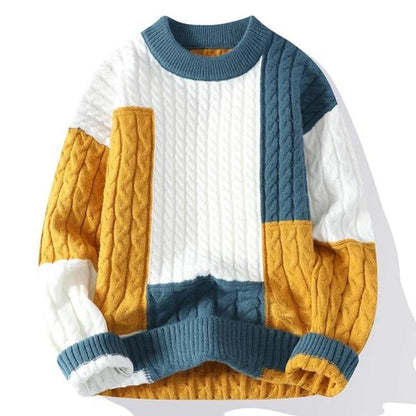 Johnathan | Men's Color Block Crew Neck Sweater