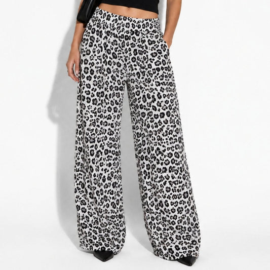 Lileas | Women's Leopard Print Palazzo Pants