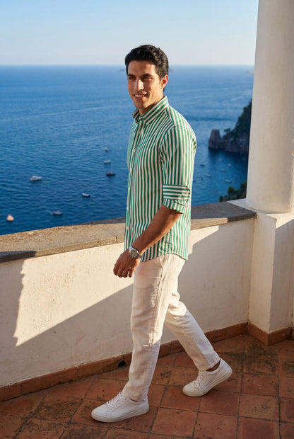 Luca | Men's Striped Long Sleeve Dress Shirt