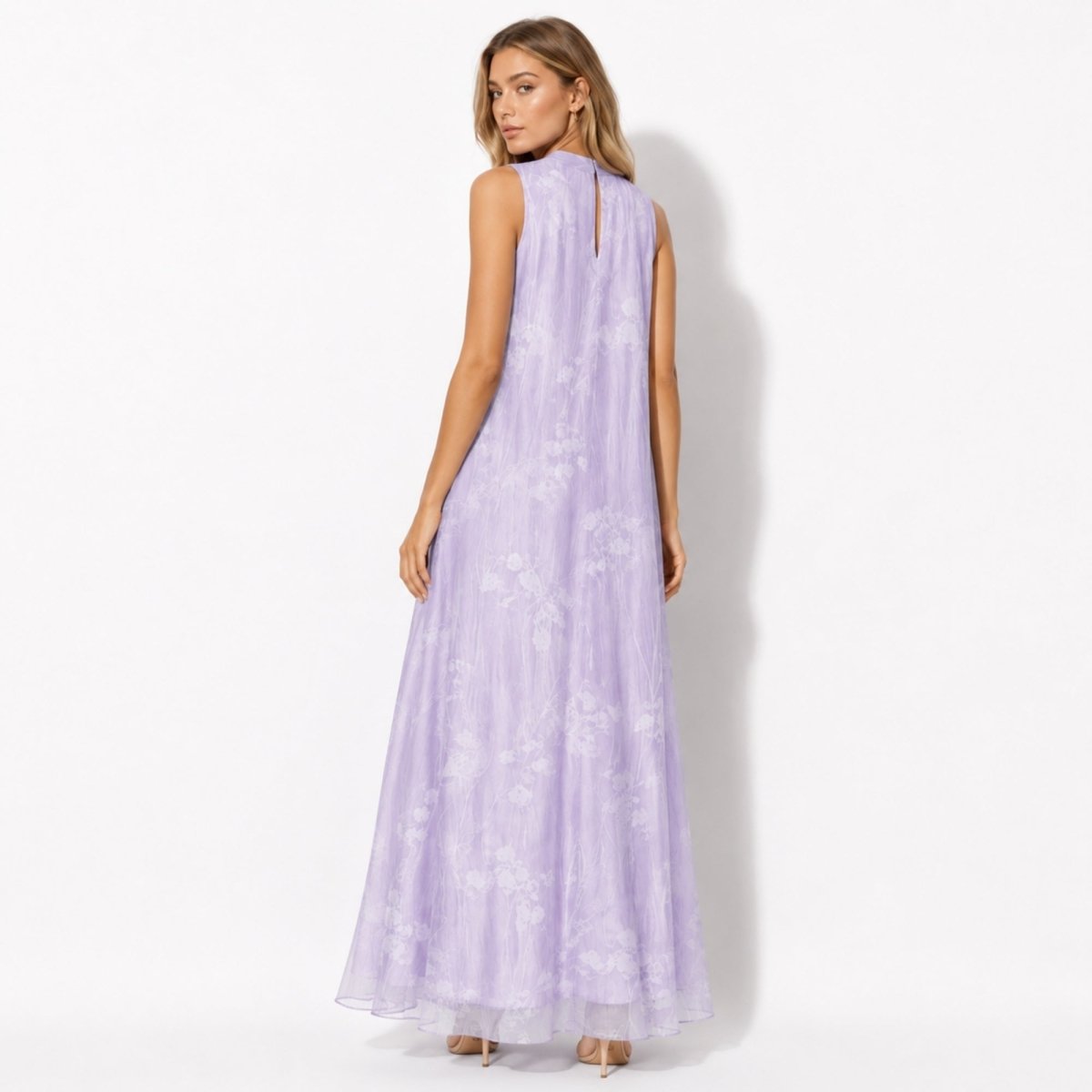Rhoswen | Women's Floral Organza Maxi Dress