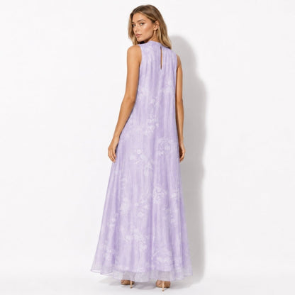 Rhoswen | Women's Floral Organza Maxi Dress