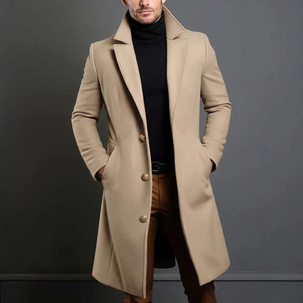 Gideon | Slim Fit Long Overcoat