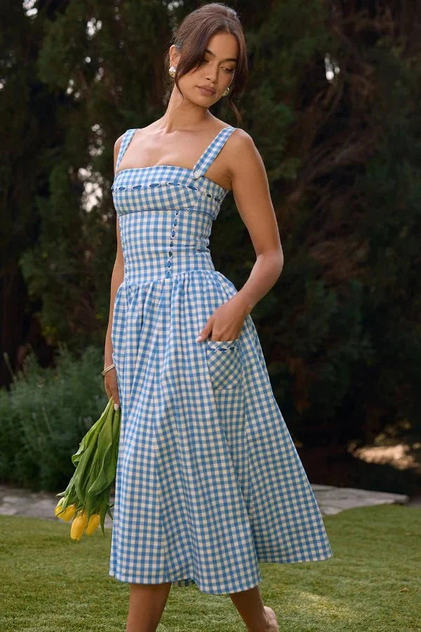 Bridie | Flowy Pleated Midi Sundress