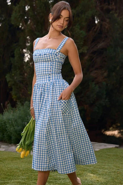 Bridie | Flowy Pleated Midi Sundress