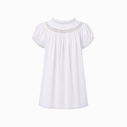 Vaeda | Women's Cotton Lace Babydoll Mini Dress