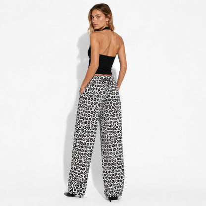 Lileas | Women's Leopard Print Palazzo Pants
