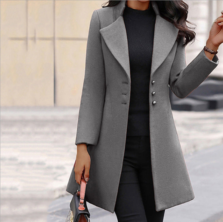 Elise | Tailored Longline Wool-Blend Coat
