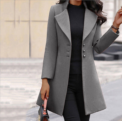 Elise | Tailored Longline Wool-Blend Coat