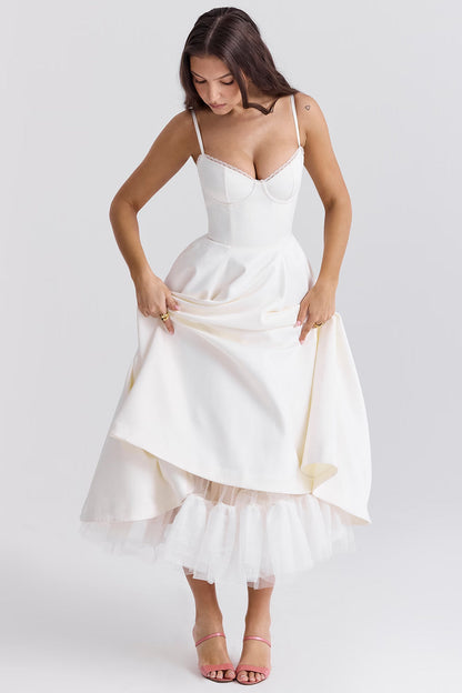 Ayet | Shimmering Satin Formal Maxi Dress