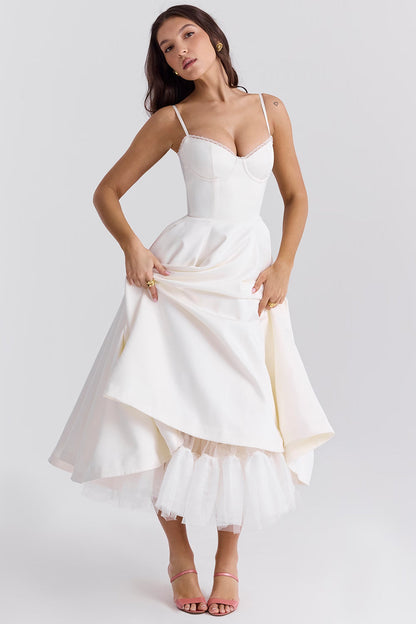 Ayet | Shimmering Satin Formal Maxi Dress