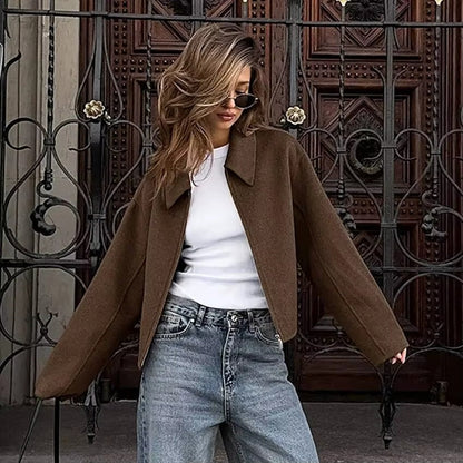Women's Zipper Collar Jacket