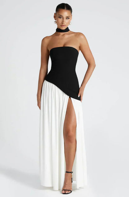 Mara | Strapless High-Slit Formal Maxi Dress