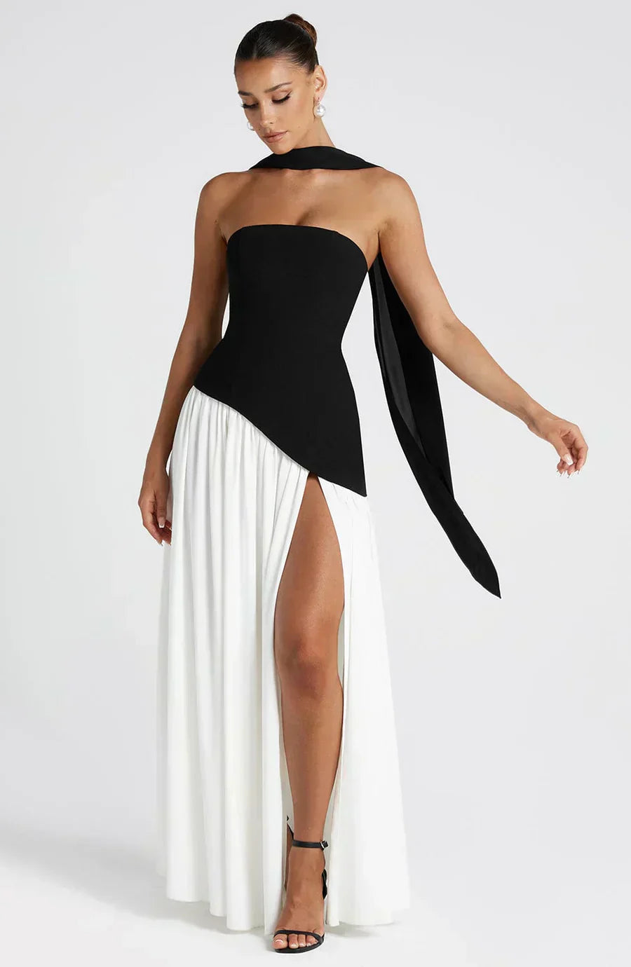 Mara | Strapless High-Slit Formal Maxi Dress