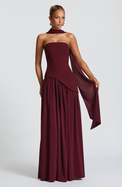 Mara | Strapless High-Slit Formal Maxi Dress