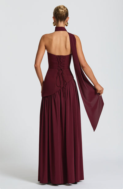 Mara | Strapless High-Slit Formal Maxi Dress
