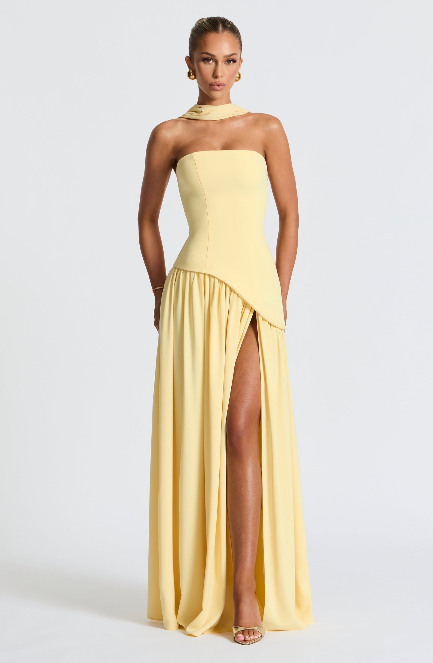 Mara | Strapless High-Slit Formal Maxi Dress
