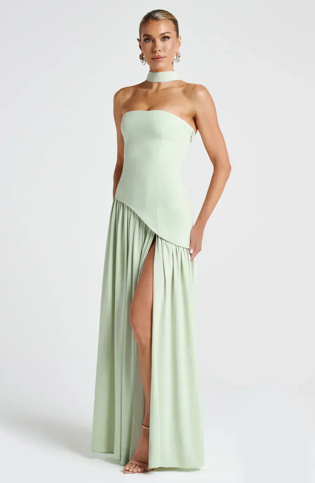 Mara | Strapless High-Slit Formal Maxi Dress