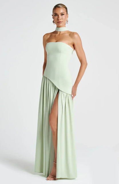 Mara | Strapless High-Slit Formal Maxi Dress