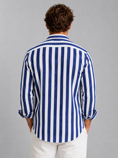 Felix | Men's Long-Sleeve Striped Linen Shirt